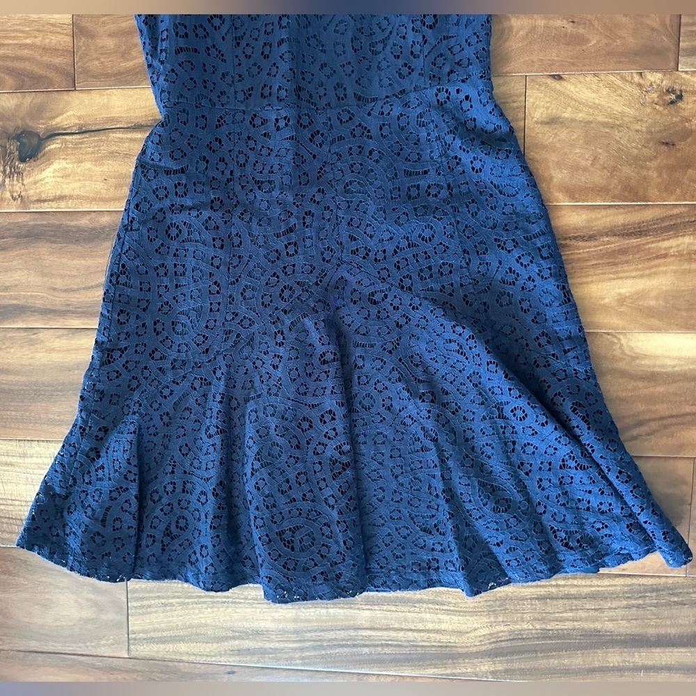 J. Crew Navy Fit & Flare Dress size 2 - Picture 4 of 5